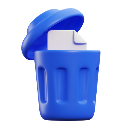 Document In Trash  3D Icon