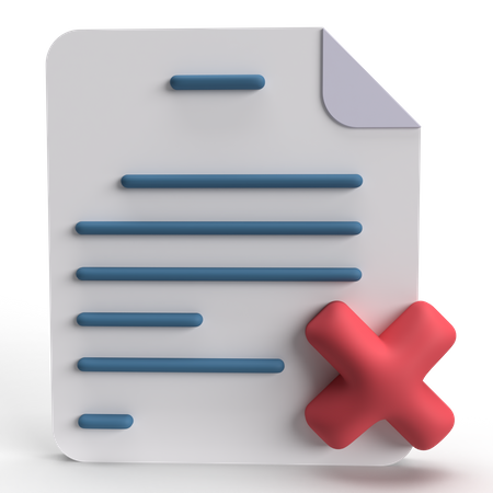 Document incomplet  3D Icon