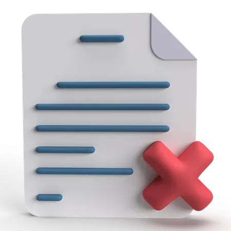 Document incomplet  3D Icon