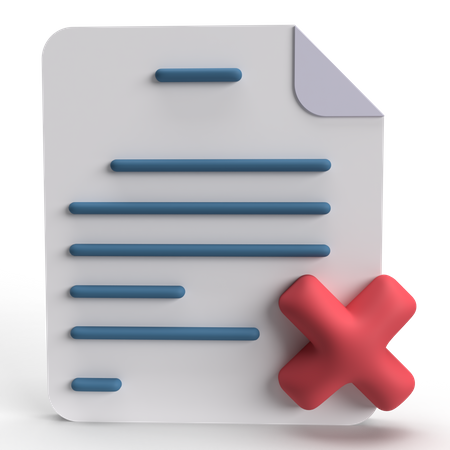 Document Incomplete  3D Icon