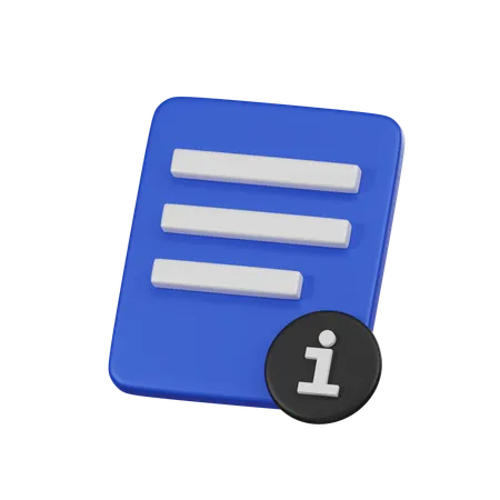 Document Info  3D Icon