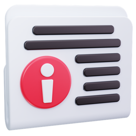 Informations sur les documents  3D Icon