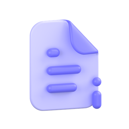 Document-info 3D Icon