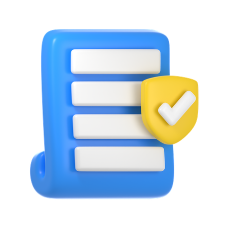 Document Insurance  3D Icon