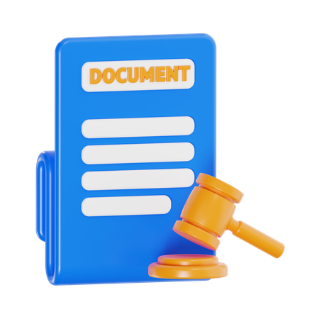 Document légal  3D Icon