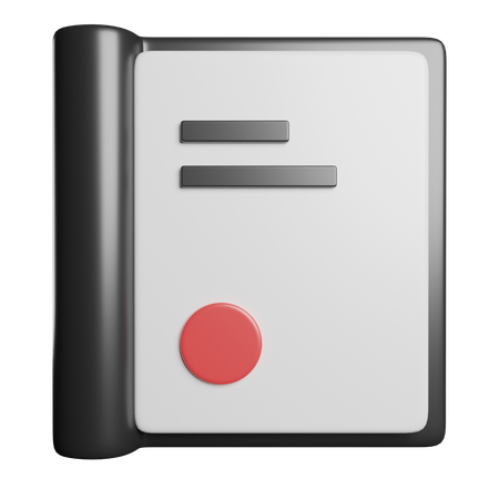 Document légal  3D Icon