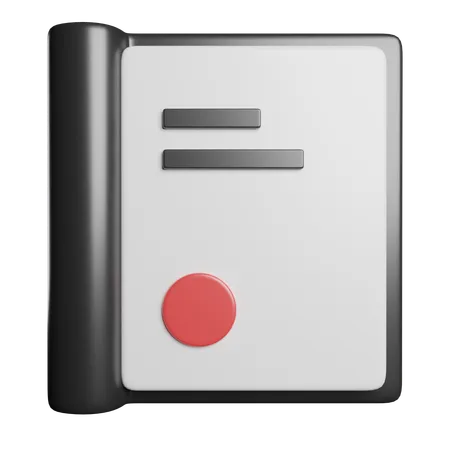 Document légal  3D Icon