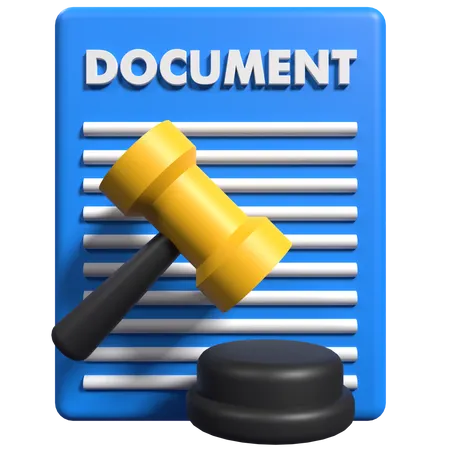Document légal  3D Icon