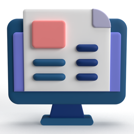 Document Layout  3D Icon