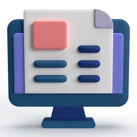 Document Layout  3D Icon