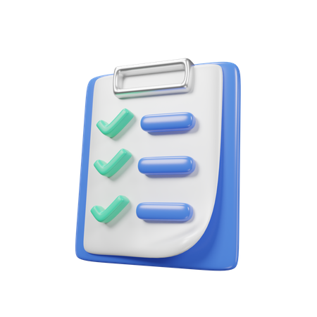 Document List  3D Icon