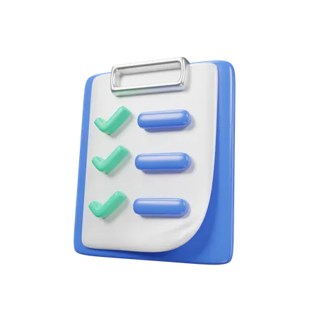 Document List  3D Icon