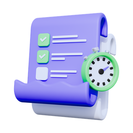 Document List  3D Icon