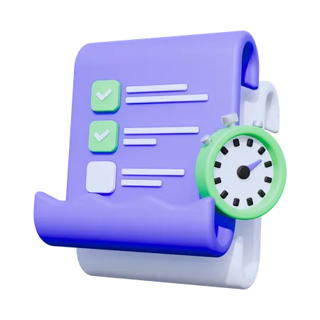 Document List  3D Icon