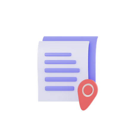 Document Location  3D Icon