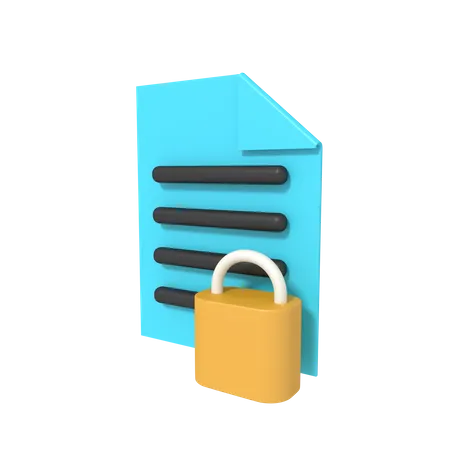 File Lock 3D Icon