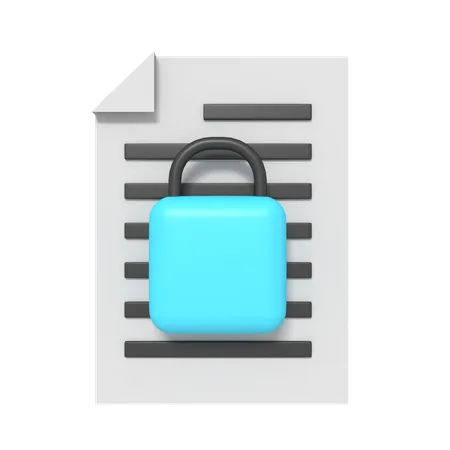 3 D Icon Of Doc Lock Security 3D Icon
