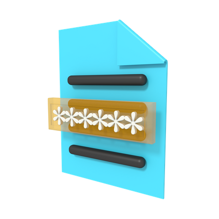 File Lock 3D Icon