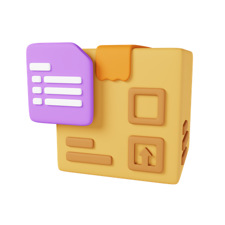 Document logistique  3D Icon