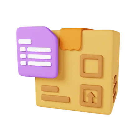 Document logistique  3D Icon