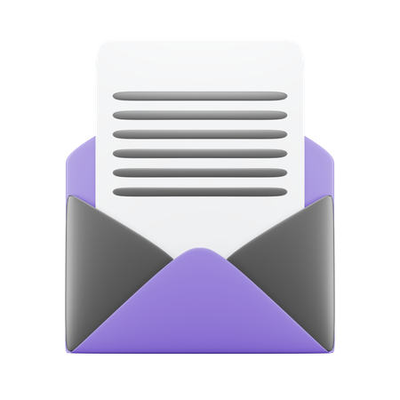 Document Mail  3D Icon