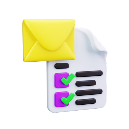 Document Mail  3D Icon