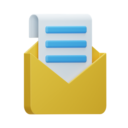 Document Mail  3D Icon