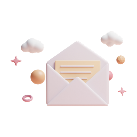 Document Mail  3D Icon