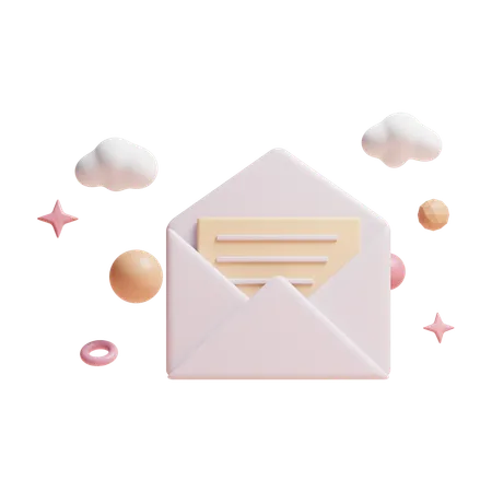 Document Mail  3D Icon