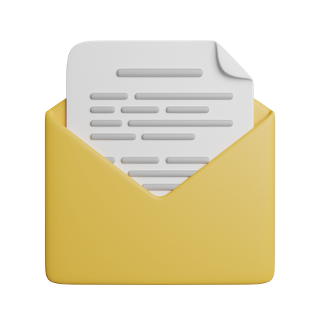 Document Mail  3D Icon