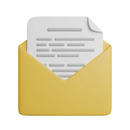 Document Mail  3D Icon