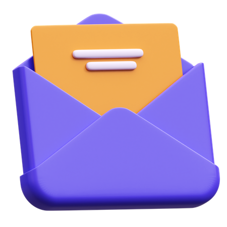 Document Mail  3D Icon