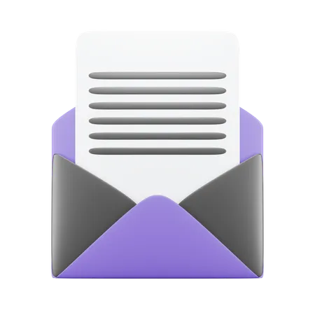 Document Mail  3D Icon