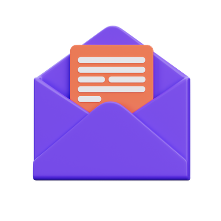 Document Mail  3D Icon