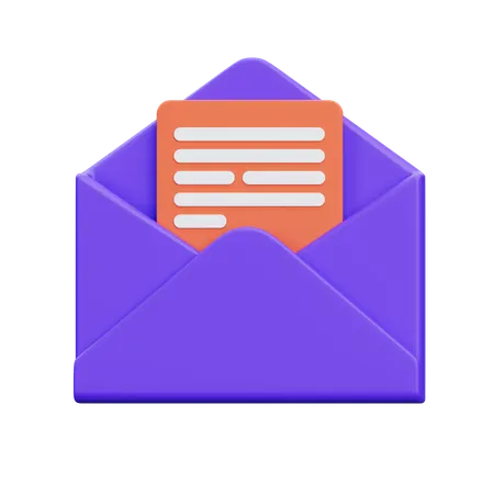 Document Mail  3D Icon