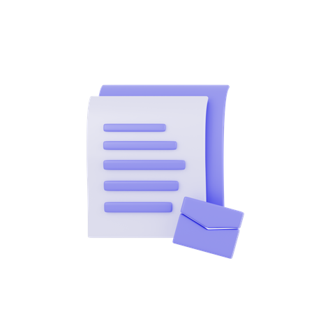 Document Mail  3D Icon