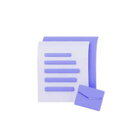 Document Mail  3D Icon