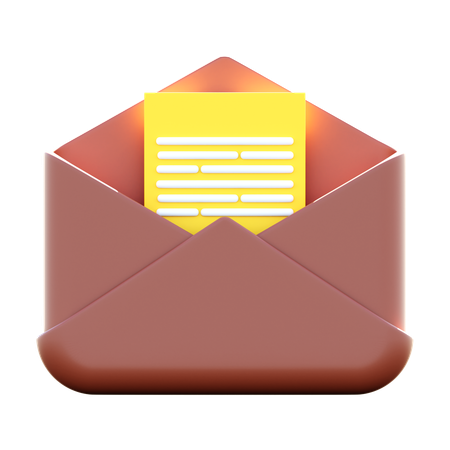 Document Mail  3D Icon