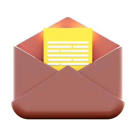 Document Mail  3D Icon