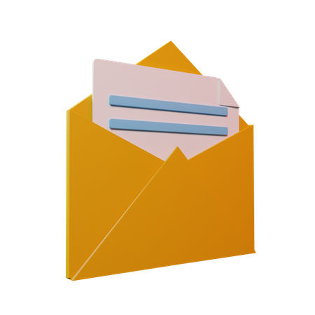 Document Mail  3D Icon