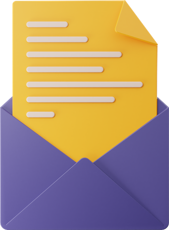 Document Mail  3D Illustration