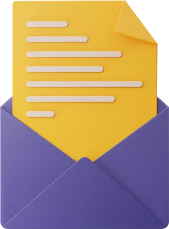 Document Mail  3D Illustration