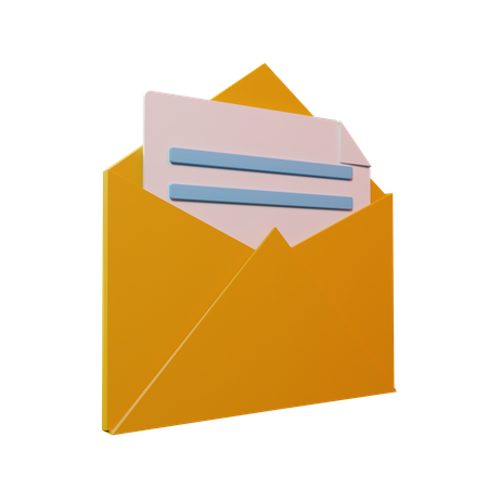 Document Mail 3D Illustration