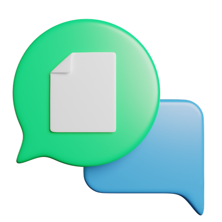 Document Message  3D Icon