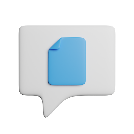 Message de document  3D Icon