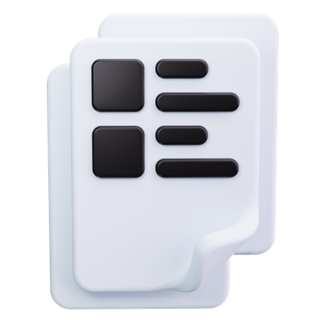 Note de document  3D Icon