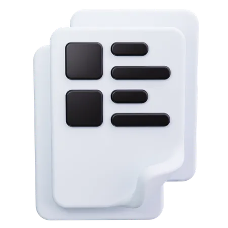 Note de document  3D Icon