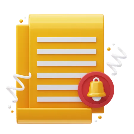 Document Notification  3D Icon