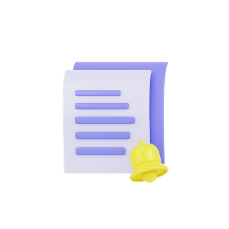 Document Notification  3D Icon