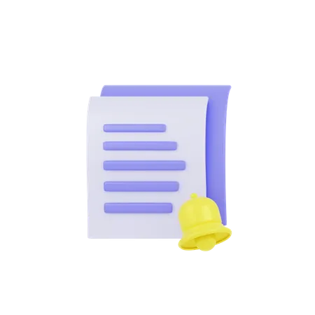 Document Notification  3D Icon